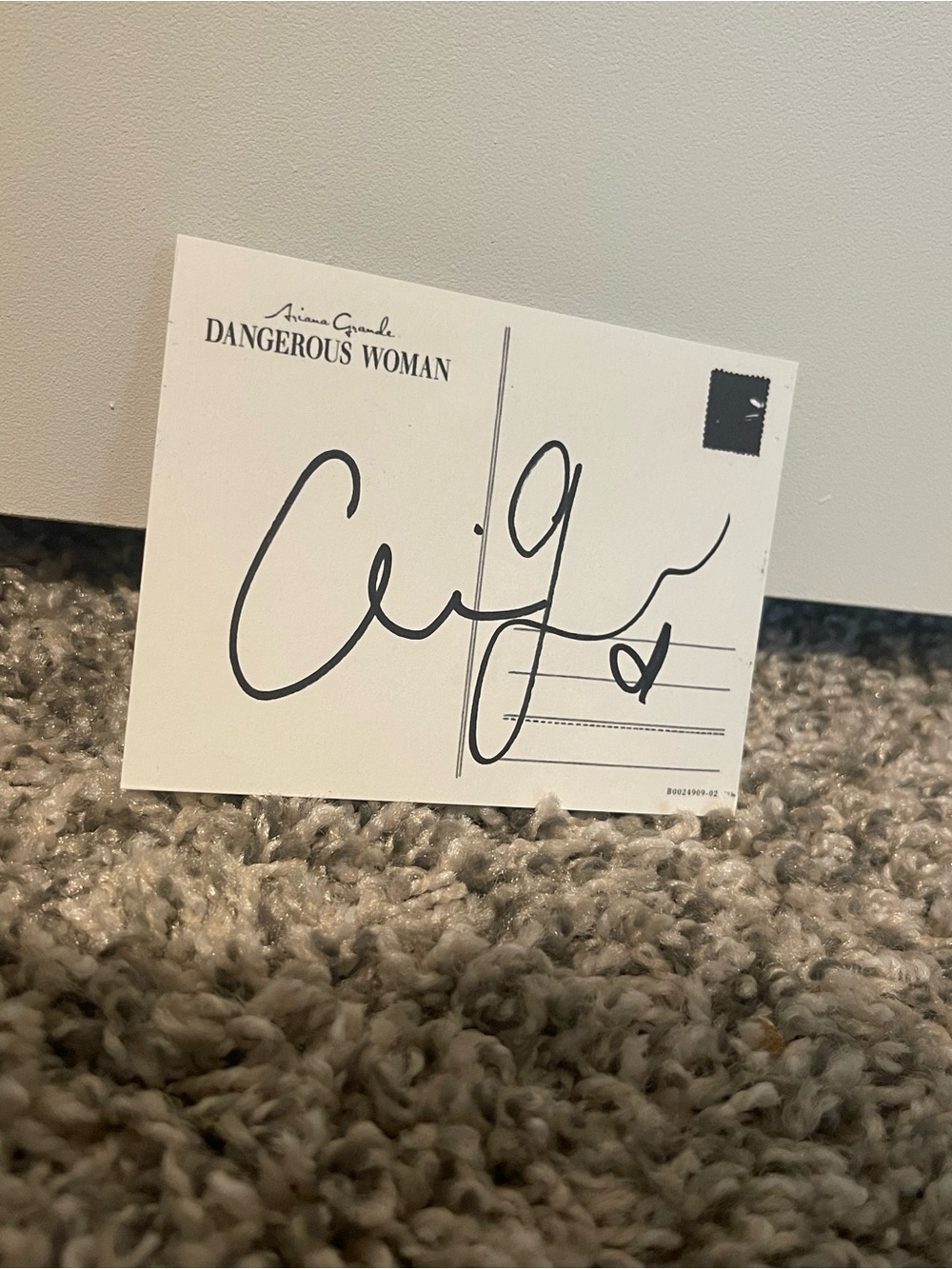 Dangerous Woman Signed Card